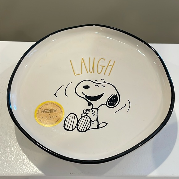 Rae Dunn | Dining | Nwt Rae Dunn X Peanuts Snoopy Laugh Plate | Poshmark